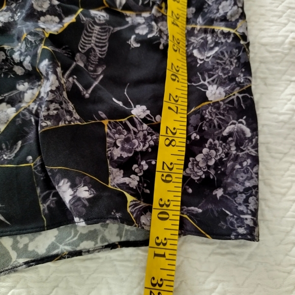 ALL SAINTS Luisa Buruberu Printed Floral Skeleton Midi Skirt Sz 0 - Picture 10 of 11